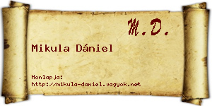 Mikula Dániel névjegykártya